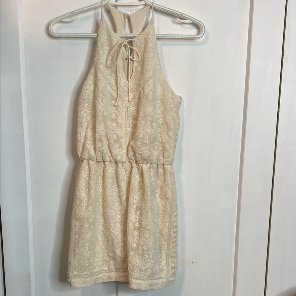 Ever New Ivory Cream White Lace Romper - halter neckline - US2 - Stagette Bridal